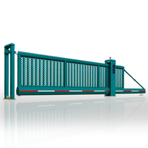 Puerta principal corredera eléctrica <span class=keywords><strong>industrial</strong></span>, puerta corredera en voladizo para entrada de servicio pesado para almacén - Product Image 2
