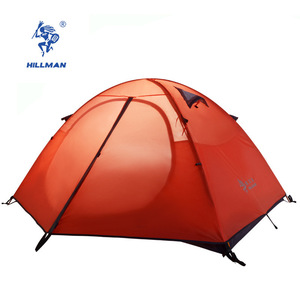 Tente double couche Hillman pour 2-3 personnes, poteaux en aluminium, résistante au vent et à la pluie, pour le camping et la randonnée en extérieur, toutes saisons - Product Image 1