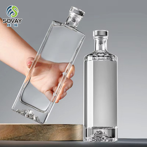 Bottiglia Quadrata da 500ml per <span class=keywords><strong>Whisky</strong></span>, Gin, Vodka, Bottiglia in Vetro per Liquori e Alcolici - Product Image 1