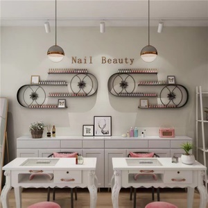 <b>Nail</b> Salon Display Stand <b>Nail</b> Polish <b>Wall</b> Hanging <b>Wall</b> With Light Shelf - Product Image 5