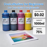 Tinta de Pigmento FCOLOR de 1000 ml de Una Sola Pasada para Impresora HP Fi 1000 452 477 PageWide, Tinta de Inyección de Alta Velocidad Resistente al Agua