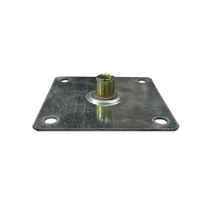 Furniture Leg Square Plate 70x70x1.5mm Heavy Duty <b>For</b> <b>Sofa</b> Industrial Design White Zinc Plated Cold Plate - Product Image 2