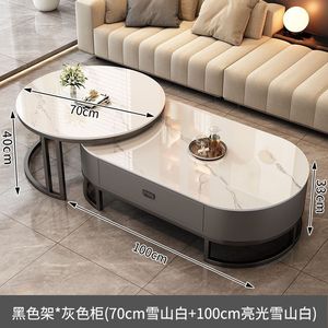 Tùy biến nóng bán dễ dàng lắp ráp đồ nội thất nhà phòng khách văn phòng Side Vòng Kim Loại Đá Cẩm Thạch Bàn cà phê - Product Image 4
