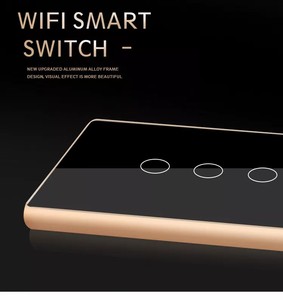Interruptor Inteligente con Certificación SAA, Estándar US AU EU, Compatible con Tuya Wifi y Alexa, Con/Sin Neutro, 2 Vías, 1/2/<span class=keywords><strong>3</strong></span>/4 Botones, Cristal - Product Image 2