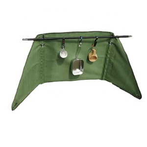 Exterior Camping Lona Cortavientos, Camping al aire libre Protección contra el viento, Parabrisas plegable con varillas de soporte - Product Image 1