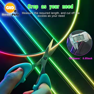 140/110cm voiture intérieur lumière ambiante multicolore App télécommande acrylique LED bande rvb symphonie atmosphère éclairage pour voitures - Product Image 5