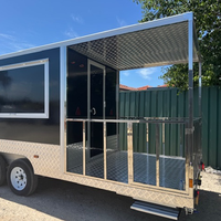 AUSTAR Camion de restauration mobile, camion de café, stand alimentaire, boutique mobile entièrement équipée, structure en aluminium et fibre de verre, résistant à la rouille