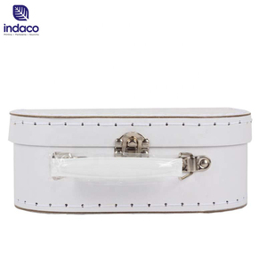 Wholesale Paperboard Suitcase Kids Cardboard Suitcase Shape Gifts <b>Boxes</b> New Born Baby Gift <b>Boxes</b> with Handle - Product Image 3