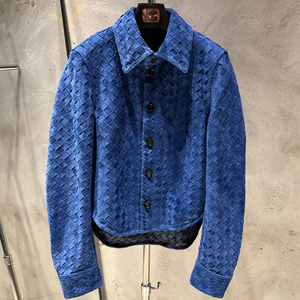 Nuova Elegante <span class=keywords><strong>Giacca</strong></span> in Vera Pelle di Pecora, <span class=keywords><strong>Camicia</strong></span> in Pelle Scamosciata Intrecciata per <span class=keywords><strong>Donna</strong></span> - Product Image 1