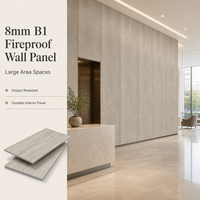Panneau mural en cristal de carbone ignifuge B1 de 8 mm, résistant aux chocs, moderne, durable, panneau décoratif d'intérieur pour les grandes surfaces