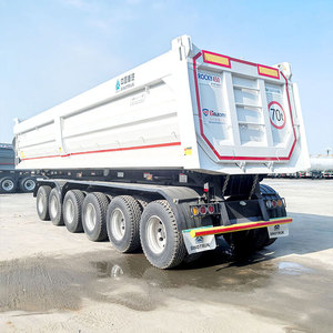 Semirimorchio HOWO con Cassone Ribaltabile Posteriore da 100 Tonnellate in Acciaio con Sistema di Sollevamento Idraulico Rimorchio per Carichi di Grande Capacità - Product Image 1