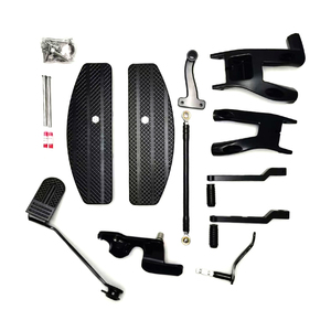 2018 sau FX Softail xe máy về phía trước footboard điều khiển kit điều kiện mới Đen/Chrome khả năng chống oxy hóa phù hợp với đường phố - Product Image 6