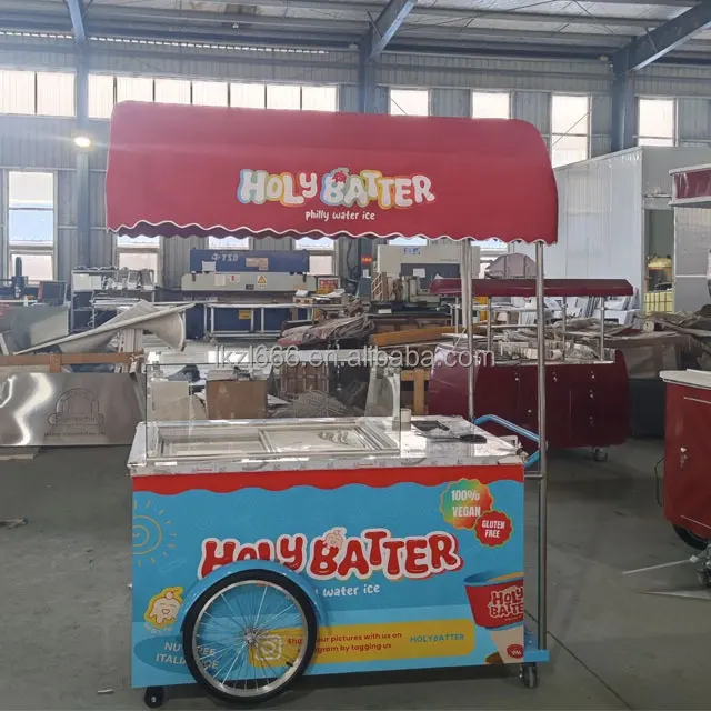 Popular Europe marketing Summer Popular Street Application Gelato Cart Italian Ice Cream Cart With Europe standard