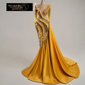 Fabricante Personalización Europa Estados Unidos Nuevo Sexy Gold <span class=keywords><strong>Flash</strong></span> Diamond Hasta el suelo Noche Solo Art <span class=keywords><strong>Test</strong></span> Dress for Annual - Product Image 2