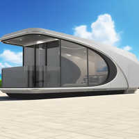 Cabine de villégiature mobile en acier, hôtel conteneur, mini-villa modulaire préfabriquée, capsule spatiale, maison