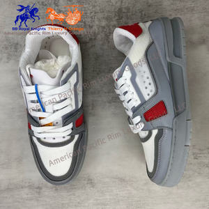 Baskets décontractées unisexes en cuir véritable de haute qualité, chaussures de marche, de basketball et de skateboard de luxe pour hommes, souples et sportives, avec nouvelle protection de la pointe. - Product Image 3