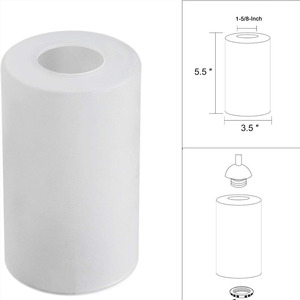 Sandblast Frosted Glass xi lanh ống Đèn bóng phụ kiện kính lịch thi đấu thay thế toàn cầu hoặc chụp đèn với Fitter mở - Product Image 3