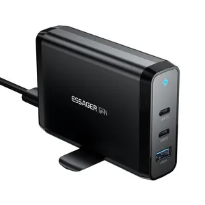 Essager 2023 FENGYI produk baru aksesori ponsel pengisian cepat port USB ganda portabel bepergian 140w pengisi daya Desktop Tipe C GaN