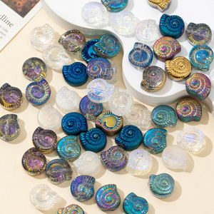 Cuentas de Caracol de cristal coloreadas hechas a mano de 13*11mm, cuentas espaciadoras de forma irregular para pulseras DIY, collares - Product Image 6