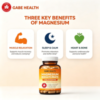 Complément de glycinate de magnésium en gros, chélaté, hautement biodisponible, 90 gélules végétales, favorise la relaxation et le sommeil pour adultes, OEM