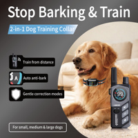 Collar de Adiestramiento para Mascotas, Collar Antiladridos para Perros con Control Remoto, Chip con IA para Adiestramiento de Obediencia, Sin Activación por Ladridos Falsos, Luz Nocturna