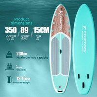 Planche de paddle gonflable SUP large et extensible avec pagaie pour sports nautiques, tourisme et yoga