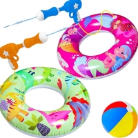 Pistolets à eau gonflables en PVC pour enfants, flotteurs de piscine, tubes de natation, ballons de plage, taille 29x29, marque MAKE WAVES, pour les 8-12 ans, idéal pour les fêtes estivales - Grande Vente