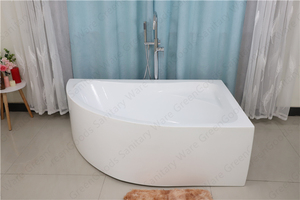 <span class=keywords><strong>Vasca</strong></span> da <span class=keywords><strong>Bagno</strong></span> in Acrilico da 1400mm, Semicircolare, per Interni, con Getti Idromassaggio e Rubinetto - Product Image 3