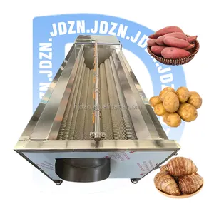 Vegetables and fruits Automatic Industrial Potato ginger lotus root papaya sweet potato washing and peeling machine