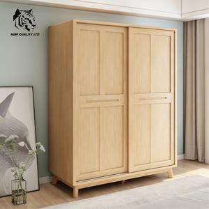Armoire coulissante en bois, nouvelle conception, éco-responsable, petite quantité minimale de commande, personnalisable, pour chambre à coucher, fournie directement par l'usine, au meilleur prix. - Product Image 1