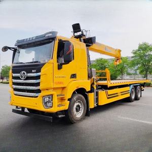 Camión de remolque plano Dongfeng de Venta caliente con grúa grúas hidráulicas de 8 toneladas - Product Image 2