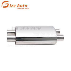 Tanning esausto sistema 2 "Dual in Out Middle marmitta in acciaio inox doppio tubi risonatore di scarico universale - Product Image 4