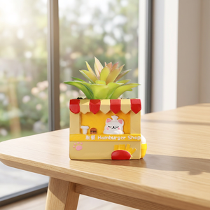 Maceta <span class=keywords><strong>de</strong></span> Resina <span class=keywords><strong>con</strong></span> Diseño <span class=keywords><strong>de</strong></span> Dibujos Animados, Pequeña Maceta <span class=keywords><strong>de</strong></span> Escritorio, Diseño Creativo <span class=keywords><strong>de</strong></span> <span class=keywords><strong>Animales</strong></span>, Maceta para Suculentas, Decoración para el Hogar y la Oficina - Product Image 4