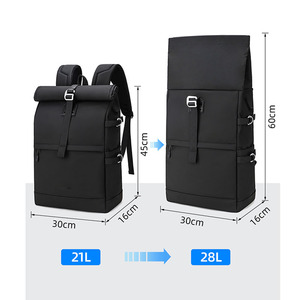 Custom Waterproof Casual Daypack Anti-theft Travel Business <b>Backpack</b> Bag <b>Large</b> Capacity Men Rolltop Laptop <b>Backpack</b> - Product Image 3