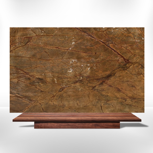 Dalles de marbre brun chaud aux tons chauds, effet forêt tropicale, avec veinage naturel ressemblant à une racine, pour murs, sols et comptoirs intérieurs de luxe - Product Image 1