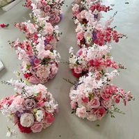 Boules de fleurs artificielles en soie écologiques, nouveau style, pour décoration de table de mariage, demande en mariage, exposition, salle de réception, fête d'anniversaire