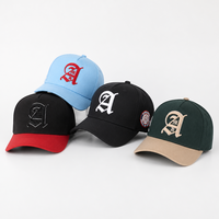 Op maat geborduurde 5-delige tweekleurige gestructureerde baseballcap, verstelbaar, hoge profiel, voor heren en dames, outdoor sport, Gorra Snapback cap