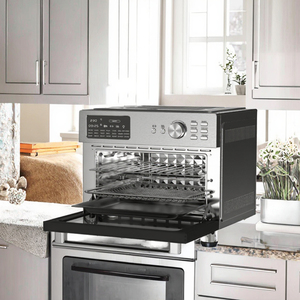 Lò Gà Công suất 30L cực lớn lò nướng pizza đối lưu ít dầu 1800 Watt Lò nướng kỹ thuật số điều khiển hẹn giờ Lò nướng điện gia dụng - Product Image 3