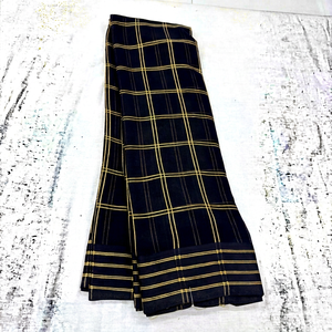 A lightweight, semi-sheer fabric with a slightly crinkled texture A pattern <b>formed</b> by intersecting horizontal and vertical lines - Product Image 1