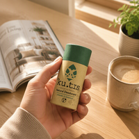 Stick déodorant biodégradable en bambou et kraft sur mesure, contenant des tubes en papier kraft avec revêtement en papier ciré