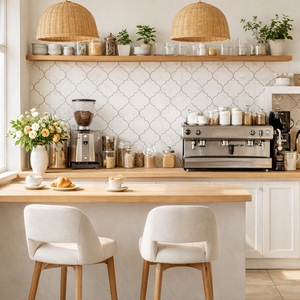 Mosaico de Mármol <span class=keywords><strong>Blanco</strong></span> con Diseño de Linterna Irregular, Personalizado en China, para Decoración de Paredes Interiores de <span class=keywords><strong>Cocina</strong></span> y Baño - Product Image 4