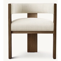 Chaise de salle à manger moderne et simple en bois massif, style campagnard américain, mobilier de maison, chaise de loisirs avec accoudoirs