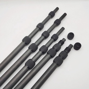 Haste Telescópica Leve de Fibra de Carbono 3K de 1360mm, Haste Ajustável para Detector de Metais e Ouro Subterrâneo - Product Image 4