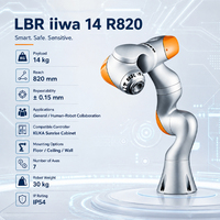 Bras robot collaboratif KUKA LBR iiwa 14 R820 à 7 axes, charge utile de 14 kg, portée de 820 mm, IP54, pour assemblage et manutention de pièces sensibles