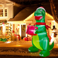 Décoration de Noël gonflable Père Noël à prix d'usine pour extérieur avec boîte cadeau, en polyester durable et imperméable
