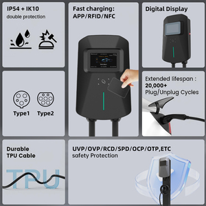สถานีชาร์จ ChargerIn OCPP1.6J ระดับ 2 แบบ AC Wallbox 22KW พร้อมระบบควบคุมผ่านแอปพลิเคชันและโซลูชันแพลตฟอร์มคลาวด์ - Product Image 2