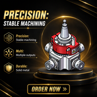 Tête d'angle CNC multi-broches à 4 sorties ISO30 ER25 pour centre d'usinage CNC
