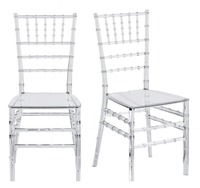 Vente en gros à bas prix Banquet victorien en plastique cristal location mariage fantôme résine acrylique transparente chaise transparente pour événements