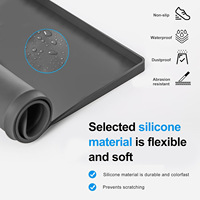 Tapis de protection pour machine à laver en silicone 27 pouces avec logo personnalisé, imperméable, anti-vibration, bac de drainage pour linge, protection de sol OEM ODM