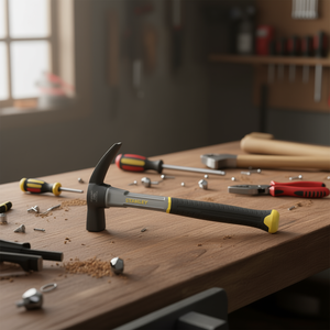 Marteau de charpentier de type français Stanley, 16 oz, tête en acier avec lance-clous magnétique et poignée amortissante - Product Image 3